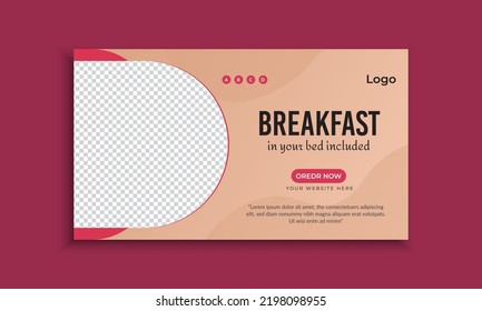 Food Restaurant Web Banner And Web Page Design Template