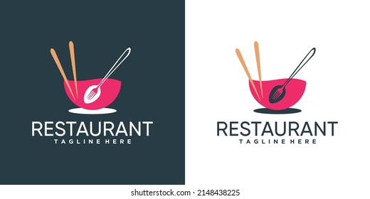 Food resto logo design for business or personal with creative element 