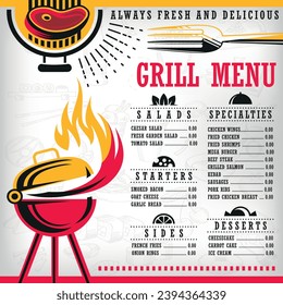 Food Restrurant Menu Card advertisement design 