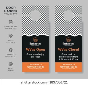 	
Food Restuarant Door Hanger, Vector Illustration, Modern Door Hanger, Do Not Disturb And Make Up Room Sign Premium Vector, Door Hanger Design Template