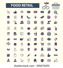 food retail icons
