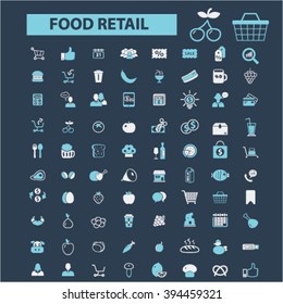 food retail icons

