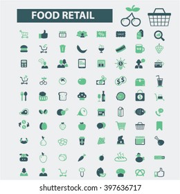 food retail icons
