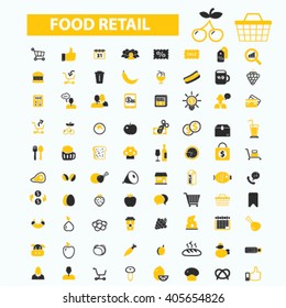 food retail icons

