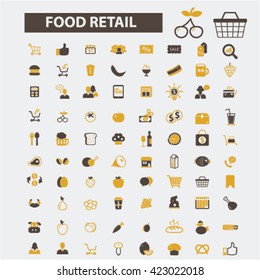 food retail icons
