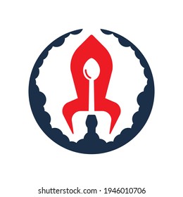 Design-Element für das Logo von Food Rockets