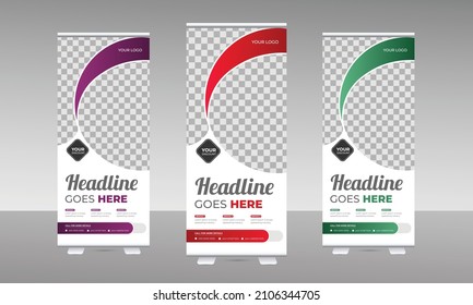 Food Roll up banner template for Restaurant. Roll Up Banner template Stand Poster, flyer, brochure 
design. Vertical food menu, Restaurant Roll Up Banner.