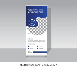 Food Roll Up Business Banner Design Template