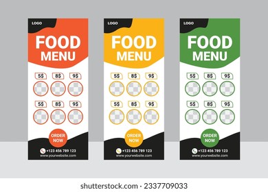 Food Roll up design template