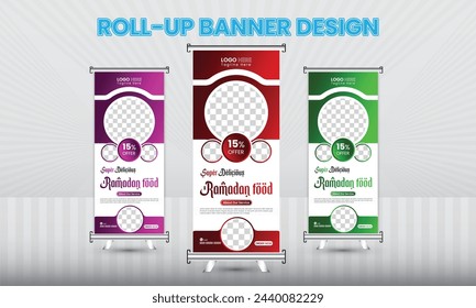 Food Rollup Banner Design, DL Flyer design, X Banner Design, Roll Up Banner.