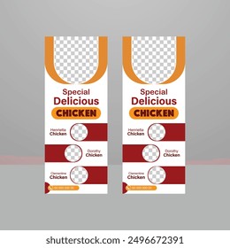 Food Rollup banner design template