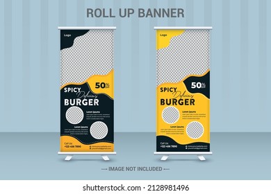 Food Roll-Up Banner  for your business advertisement  Stander X-Banner, Print, Media, Advertising, annual, report, can be easy to use.