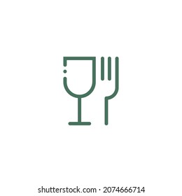 Food safe icon flat design template vector