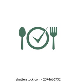 Food safe icon flat design template vector