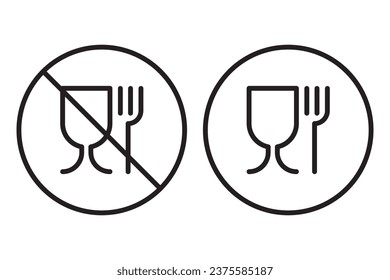 Food safe icon symbol set