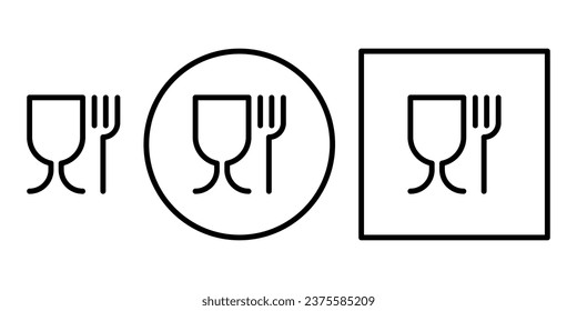 Food safe icon symbol set