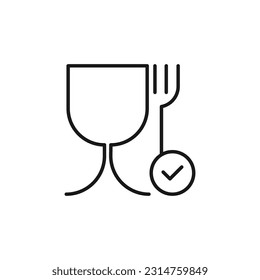 Food Safe Icon Vector Design.