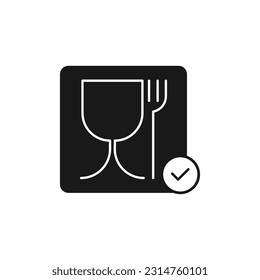 Food Safe Icon Vector Design.