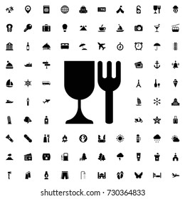 Food safe icon vector isolated on white background. set of filled tourism icons.