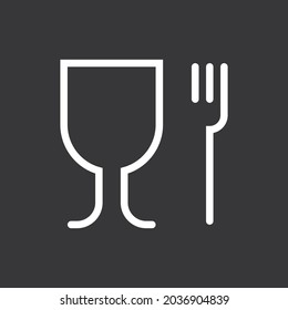 Food safe mark icon on grey background