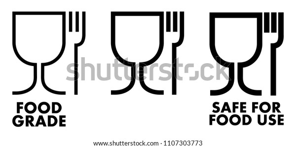 Food Safe Material Sign Wine Glass Stock Vector Royalty Free