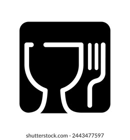 Food safe vector icon sign. Food grade material - vector icon	