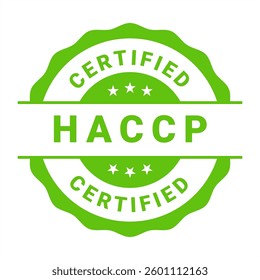 Food Safety Certified vector badge, logo, icon and symbols