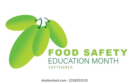 Food Safety education month. background, banner, card, poster, template. Vector illustration.