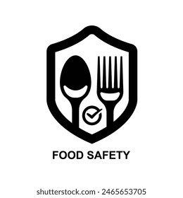 Food safety icon isolated on background vector illustration.