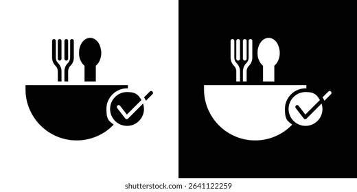 Food safety icon symbols. Vector illustration.