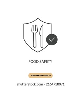 food safety icons  symbol vector elements for infographic web