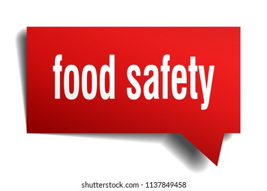 Food Safety Red 3d Square Isolated Stock Vector (Royalty Free ...