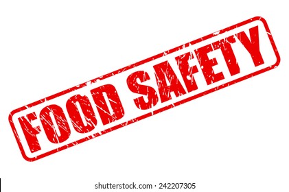 Food Safety Red Stamp Text On White