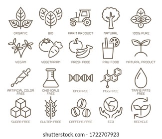 Food safety vector icon set.