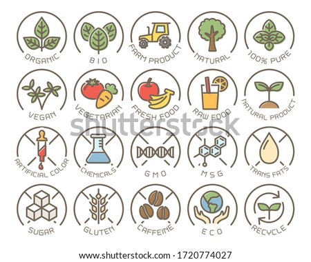 Food safety vector icon set.