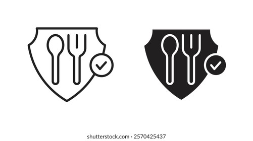 Food safety vector web icons set