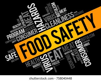 Food Safety Word Cloud Collage Concept Stock Vector (Royalty Free ...