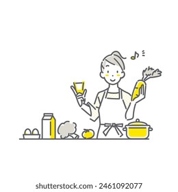 food safty, simple and friendly illustration