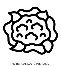 Food salad cabbage icon outline vector. Agriculture diet. Vitamin nature