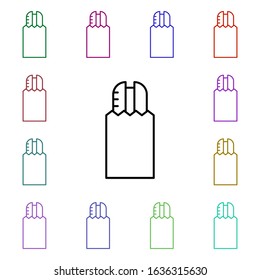 Food, sandwich multi color style icon. Simple thin line, outline vector of food and drink icons for ui and ux, website or mobile application