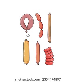 food, sausage, vector, meat, pork, illustration, barbecue, design, icon, beef, background, meal, product, isolated, restaurant, graphic, set, bratwurst icon photo doodle vector art illustrations