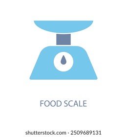 food scale concept line icon. Simple element illustration. food scale concept outline symbol design.