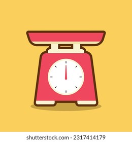 Food Scale Illustration Vector Design, bakery Icon Suitable For Template, Poster, Social Media and Others.
