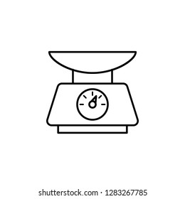 food scale, kitchen weighing icon. Element of kitchen utensils icon for mobile concept and web apps. Detailed food scale, kitchen weighing icon