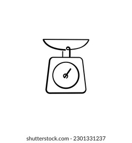 Black weighing scale Royalty Free Vector Image