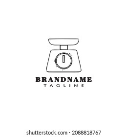 food scale logo cartoon icon design template modern illustration