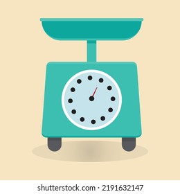 Food Scale Measure Kilogram Weigh Measurement Equipment Appliance Tool Vector Illustration Digital Weigh