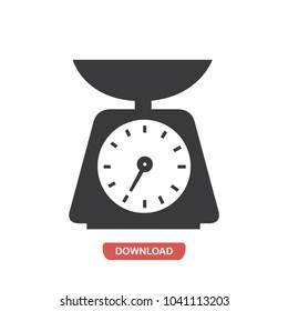 Food scale vector icon