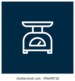 Food scale vector icon
