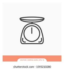 Food scales Icon Vector Illustration